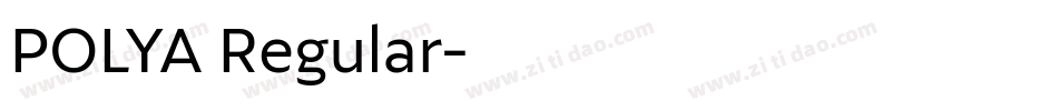 POLYA Regular字体转换